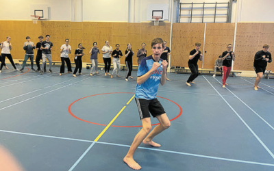 Taekwondo les op het Vellesan